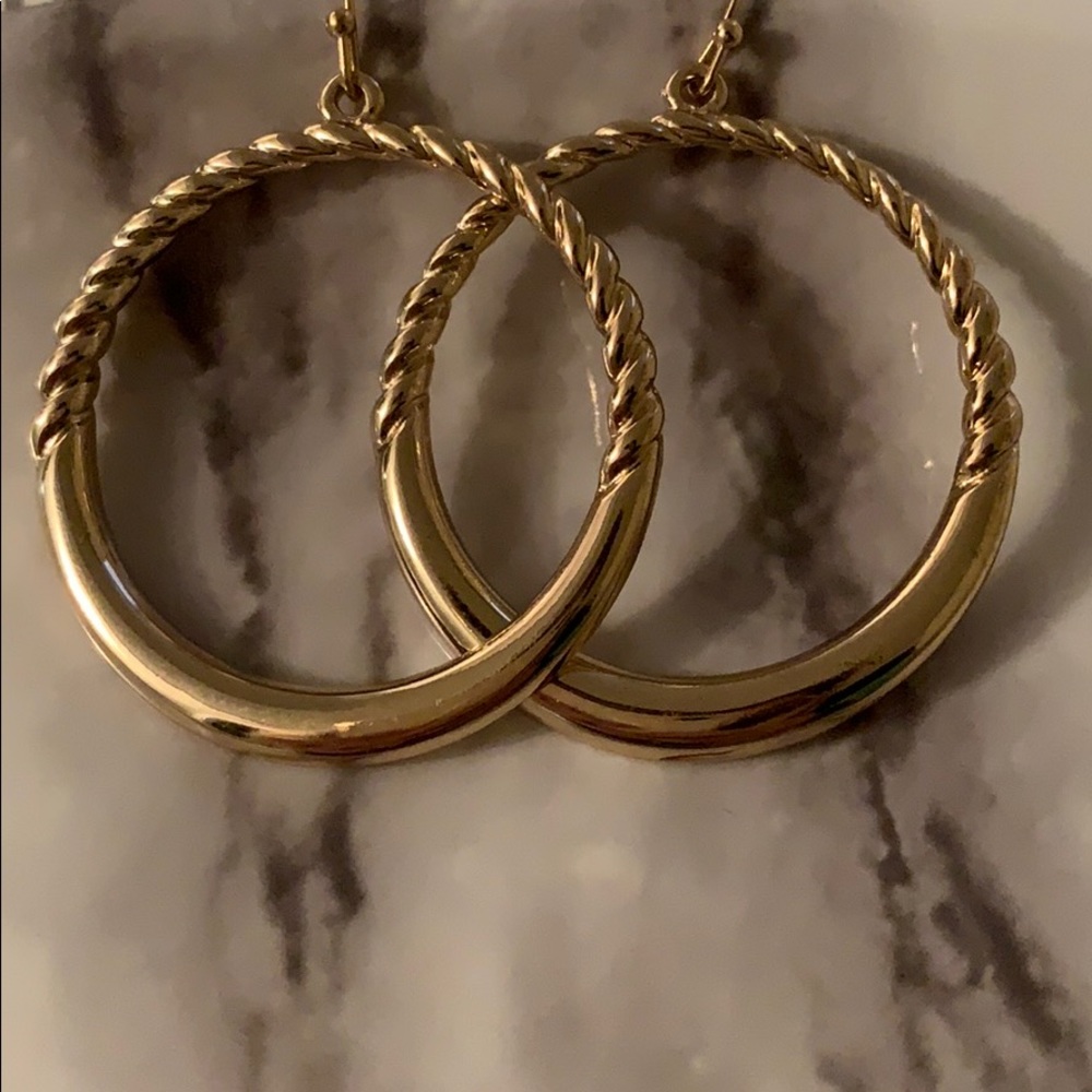 Gold hoop earrings